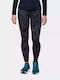 Schulung Frauen Leggings Hochgeschnitten Black/charcoal