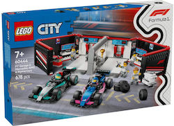 LEGO City F1 Garage & Mercedes-AMG & Alpine Cars for Ages 7+ 678 Pieces
