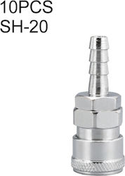 Laize Sh-20 10 бр. C-тип самозаключващ се въздушен тръбен пневматичен бърз съединител
