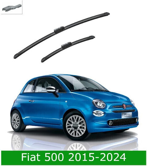 Front Wiper Blade Set Fiat 500 2015-2024 60cm 35cm Bosch Aerotwin 3398000135 24" & 14" 2 Pieces