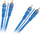 Kabel 2 X RCA 2 X RCA + Kern 5m