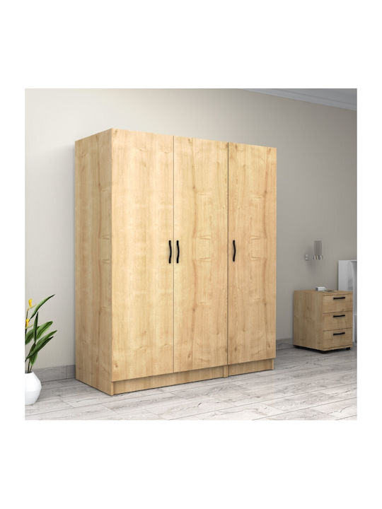 Triple Door Wardrobe Victoria Natural Beech 150...