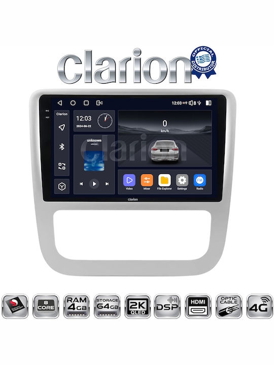 Clarion Auto-Audiosystem für Volkswagen Scirocco / Eos 2008 > 2013 (Bluetooth/USB/WiFi/GPS/Apple-Carplay/Android-Auto)