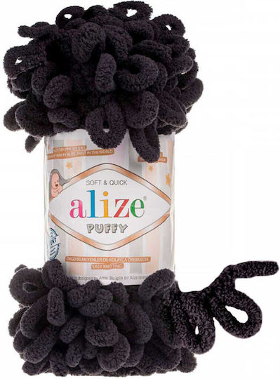 Puffy Garn 100g Weich & Schnell Schwarz-1060
