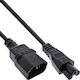 InLine IEC C14 / IEC C5 - IEC C14 / IEC C5 Cable 2m Μαύρο 16552