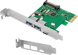 Powertech PCIe Erweiterungskarte mit Type-C Anschluss