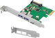 Powertech Κάρτα PCIe σε θύρα Type-C