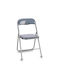 Foldable Kitchen Metallic Chair Grey 44x45x78cm