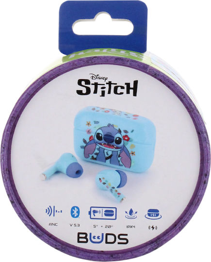 Exquisite Gaming Lilo & Stitch Stitch Classic In-ear Bluetooth Handsfree Ακουστικά με Αντοχή στον Ιδρώτα και Θήκη Φόρτισης Μπλε
