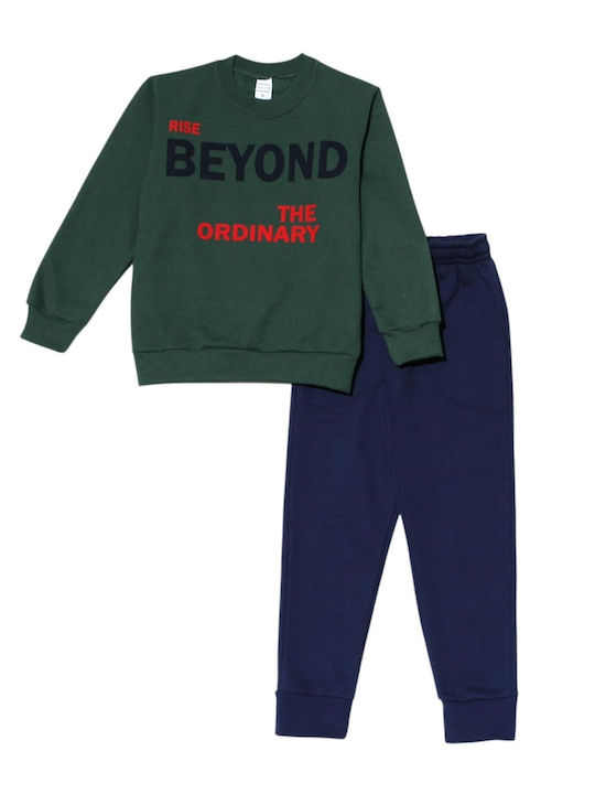 Kids Sweatpants Set Green 2pcs