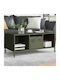 Rectangular Central Metal Coffee Table Green M101.5xP50xH43.5cm