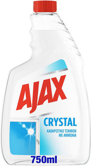 Ajax Crystal Ανταλλακτικό για Καθαριστικό Υγρό Τζαμιών 750ml