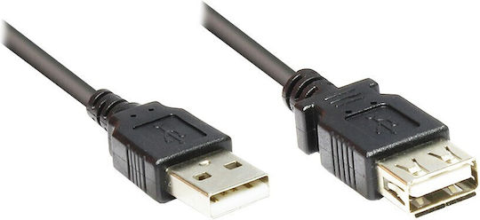Good Connections USB 2.0 Kabel USB-A-Stecker - USB-B-Buchse Schwarz 1.8m