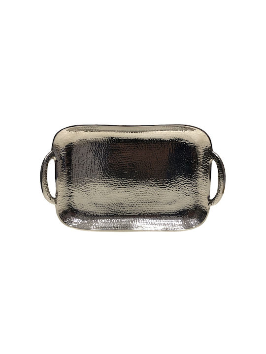 Karvounis Metallic Rectangular Decorative Tray 39.5x25.5x5cm