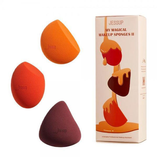 Jessup Beauty Professional Set with Makeup Sponges for Powder 3pcs