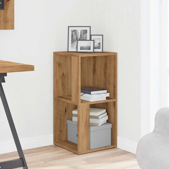 Corner Bookcase Artisan Oak 33x33x67cm