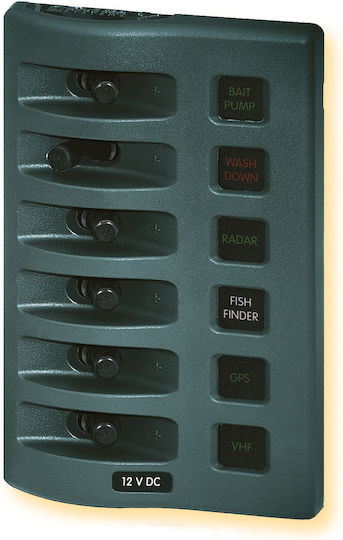 Wasserdichtes Panel IP67 + Messer-Sicherungen 8 Positionen Weiß Blue Sea Systems 18.re.61126
