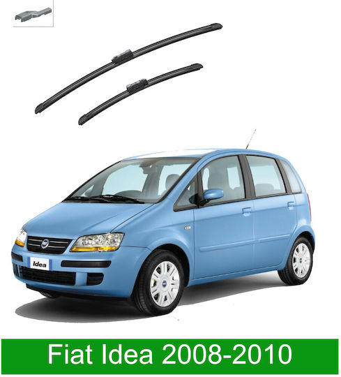 Front Wiper Blade Set Fiat Idea 2007-2010 57.5cm 38cm Bosch Aerotwin 3398000156 23" & 15" 2 Pieces
