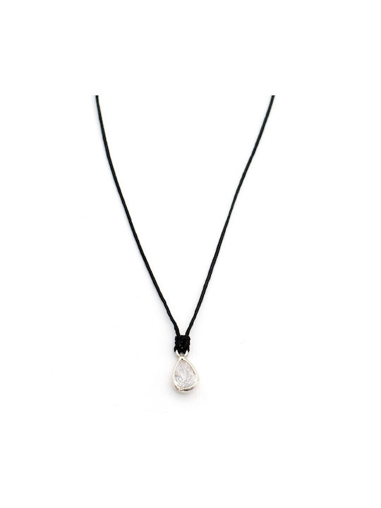 Colier "Minimal Teardrop Solitaire"