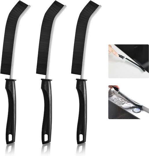 KitchenRaku B0CM5P78WG Kunststoff Reinigungsbürsten Hand für Allgemeine Verwendung Schwarz 3Stück