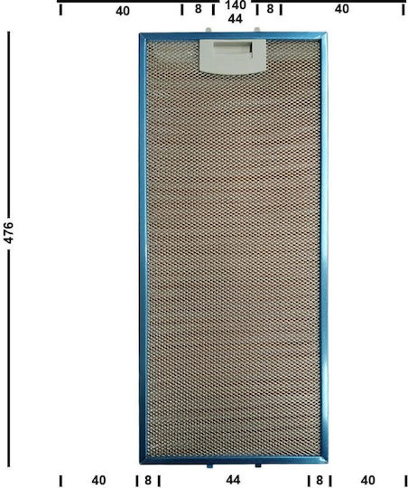 MultiHome Filtru Metalic De Schimb Pentru Hotă 47.5x14cm
