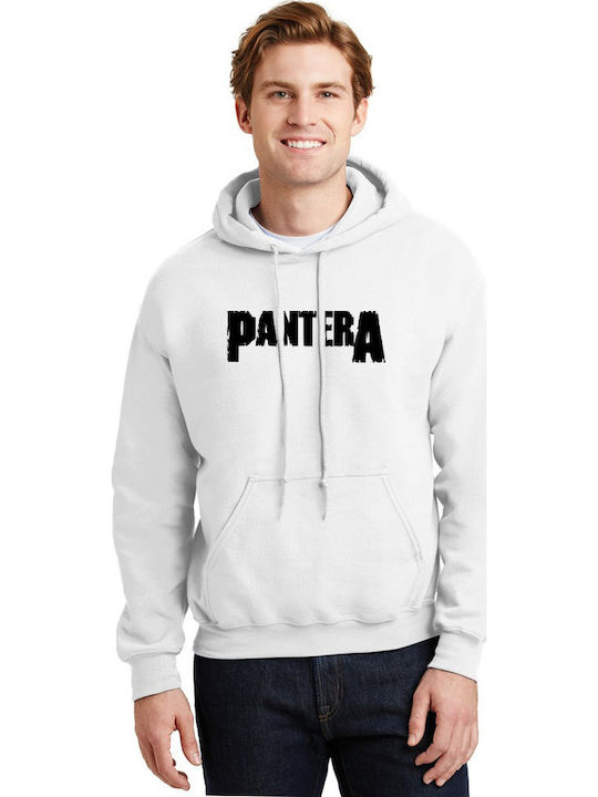 Hoodie Pantera Band Logo Art Rock Avenue White