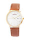 Just Watch Men's Watch 22mm Battery with Brown Leather Strap