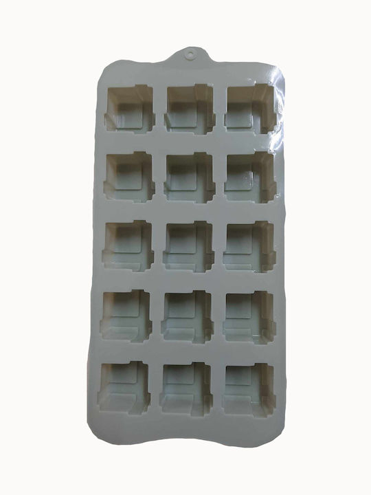 ForHome Silicone Chocolates 15 Cups Baking Pan 20x10x2cm