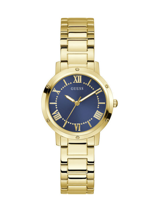 Guess Γυναικείο Ρολόι 34mm Μπαταρίας με Χρυσό Μ...