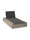 Liegestuhl Rattan mit Kissen Gray 210x100x28cm.