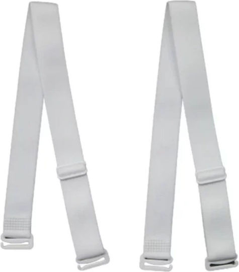 Tres Chic Bretele Sutien Albe din Metal