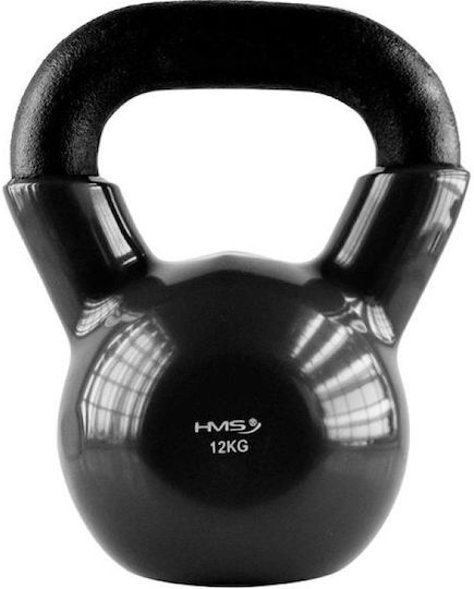 Kettlebell Iron Covered Vinyl Hms Knv12 Black