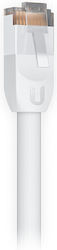 Ubiquiti UACC-CABLE-PATCH-EL-2M-W U/UTP Кат.6 Мрежов Кабел Ethernet 2м Бял