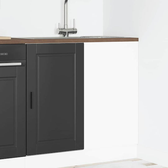 Eckschrank Boden Black 86x46x81.5Stück