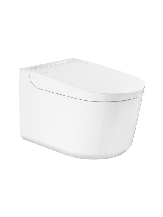 Grohe Sensia Wandhängende Toilette mit Deckel Sanftes Schließen Weiße Grohe Sensia Wandhängende Toilette mit Deckel Sanftes Schließen Weiße