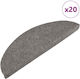 Vidaxl Covorașe pentru Trepte Autoadezive 20 Buc Gri 65 x 22.5 x 3.5 cm Gri