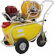 Cărucior Pulverizator Profesional Geotech 1050 4s Benzină 4 timpi 100 Litri 1.5 Cp 15-25 Bar Înălțime 6 M Furtun 50 M