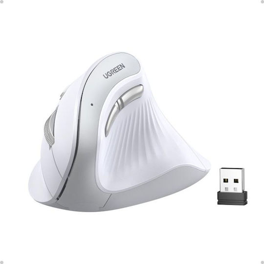 Ugreen MU008 Kabellos Ergonomisch Bluetooth Vertikal Maus Weiß