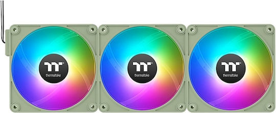 Thermaltake CT120 EX Case Fan (2000rpm) με ARGB Φωτισμό και Σύνδεση 4-Pin PWM 3τμχ Matcha Green
