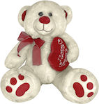 ToyMarkt Plush Bear with Heart & Ribbon for 3+ Years 40 cm