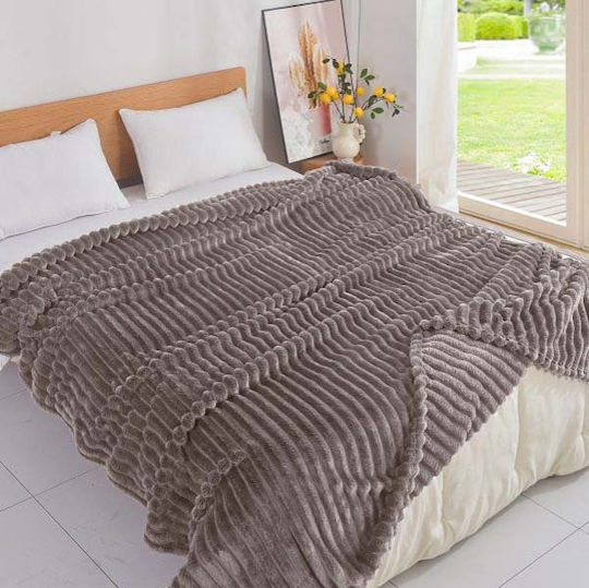 SpitiBazaar Pătură Catifea Extra-dublă 220x240cm Mocha
