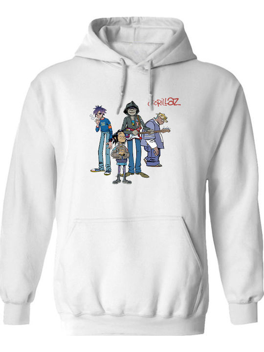 Hoodie Gorillaz Kunst1 Rock Avenue Weiß