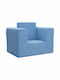Armchair with Armrests Blue 84x104x34cm