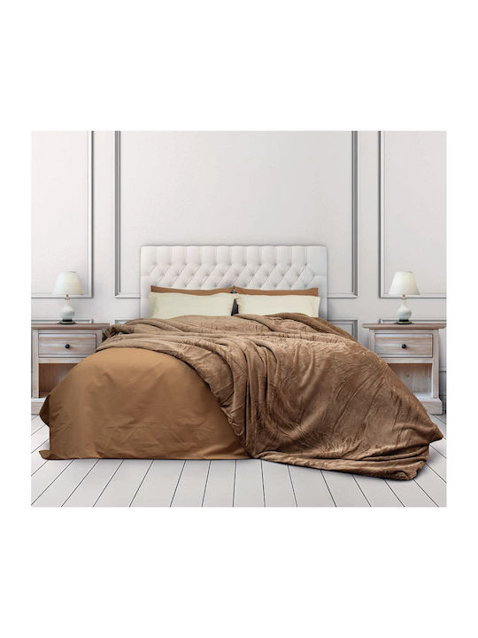 Epavlis Homeware Bettdecke Großes Doppelbett 220x240cm Salmon