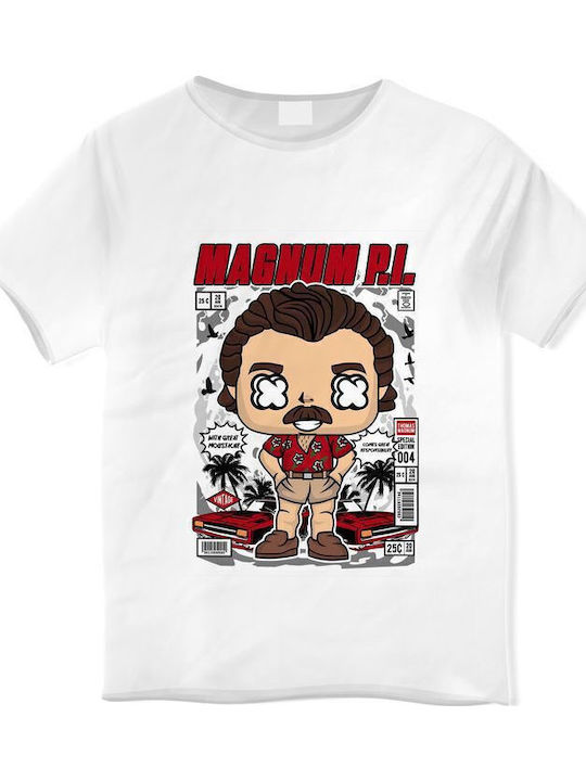 Παιδικό T-shirt Λευκό Magnum Pi