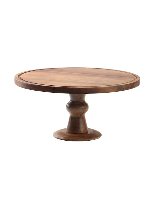 Tablecraft Kuchenständer Hölzernes mit Fuß Braun 31.5x31.5x15cm