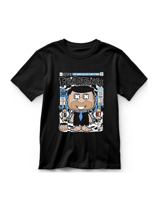 Παιδικό T-shirt Μαύρο Fred Flinstones