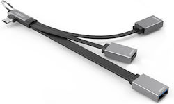 Earldom USB-Hub 3 Anschlüsse (USB-A) ET-HUB17C