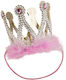 Princess Crown Pink Feathers Diamonds #7795