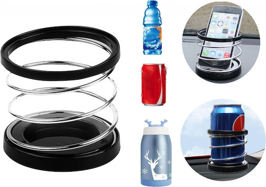 Car Cup Holder 1 Slot Adhesive Tape Black
